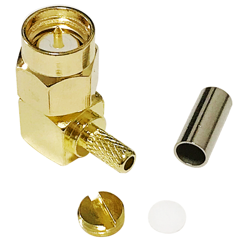 HL2-SMA-C-JW1.5 镀金 4件套 内针 SMA 弯头